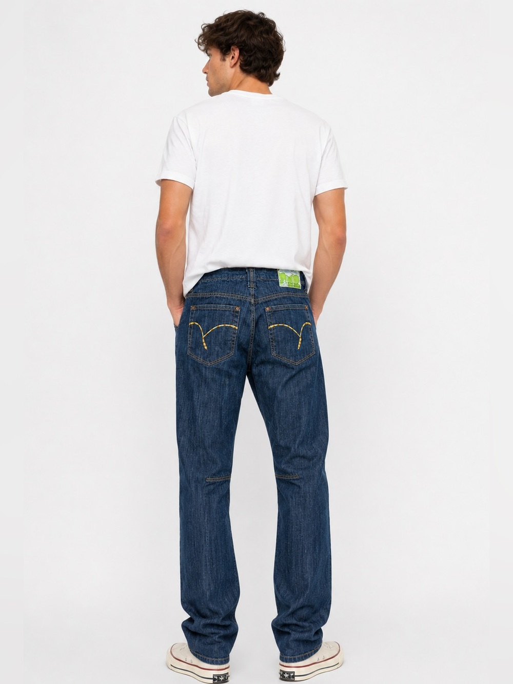 Indigo Red Selvedge Denim Jeans Men’s Straight Leg Dark Wash 100% Cotton Y2K - Picture 1 of 11